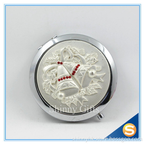 Pocket cosmetic mirror Portable Folding Magnifying Metal Make up Mirror Double Side Compact Mirror